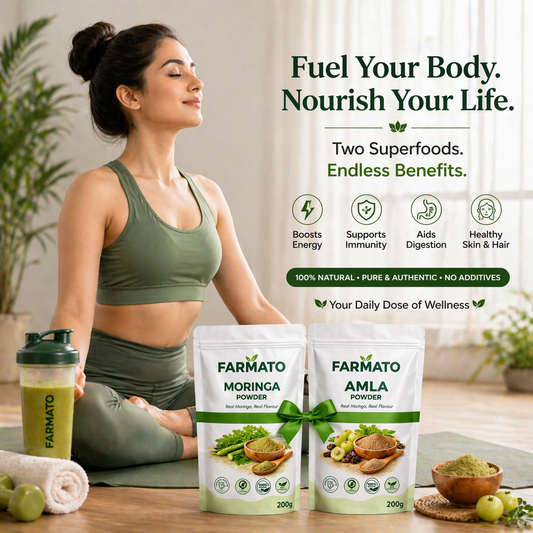 Moringa + Amla Superfood Combo | Energy, Immunity & Complete Wellness Pack | 100% Natural
