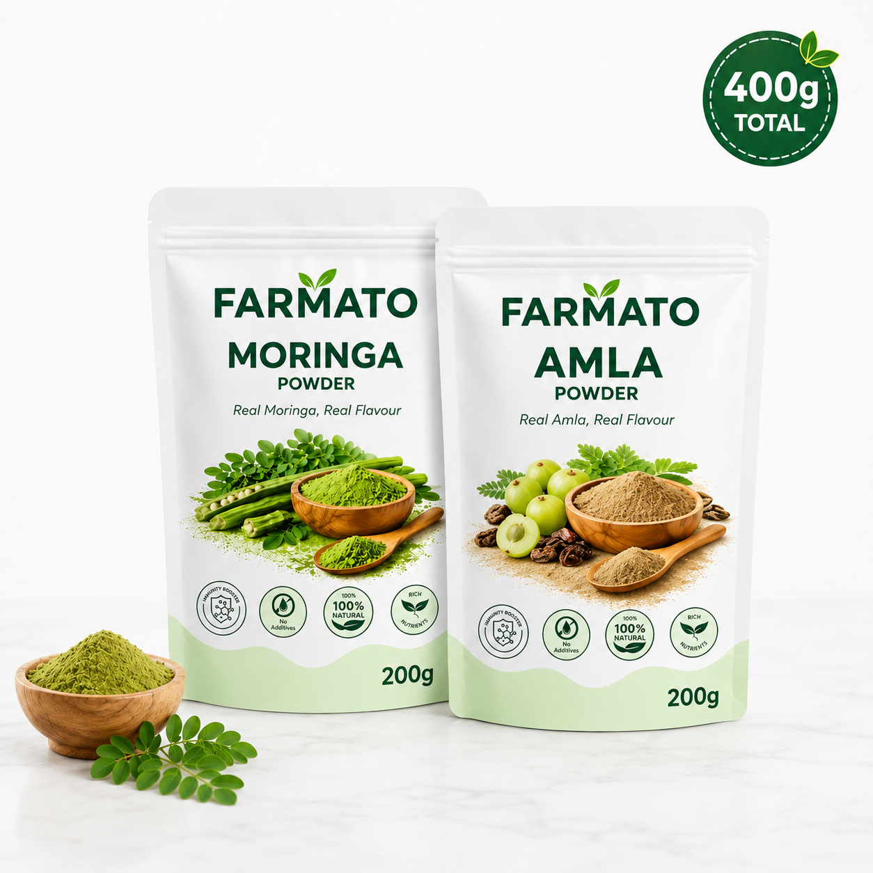Moringa + Amla Superfood Combo | Energy, Immunity & Complete Wellness Pack | 100% Natural